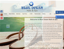 Tablet Screenshot of blueoceannailsandspa.com